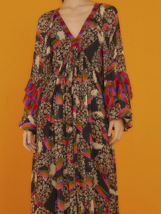 Farm Rio ‼️‼️Leopard Toucans Maxi Dress - Picture 3 of 16